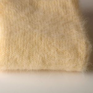 Echarpe laine angora jaune paille