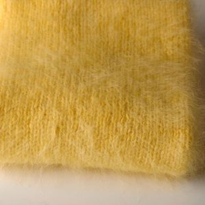 Echarpe laine angora jaune d'or