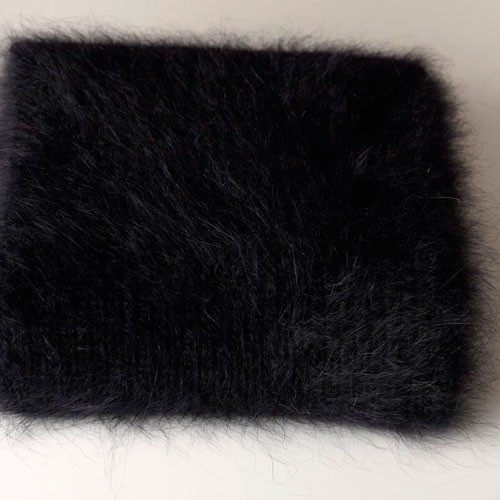 Echarpe laine angora noir