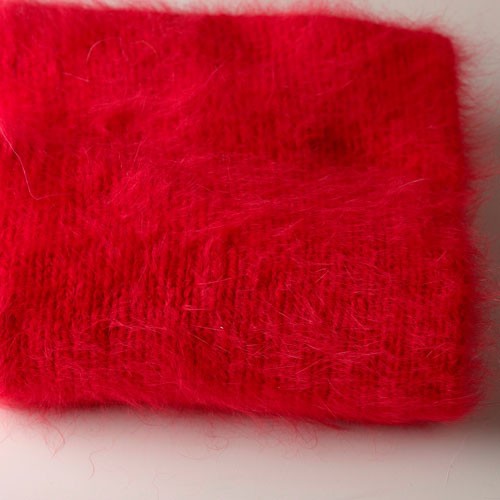 Echarpe laine angora rubis